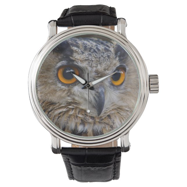 Eagle Owl Nah-Up Armbanduhr (Vorderseite)