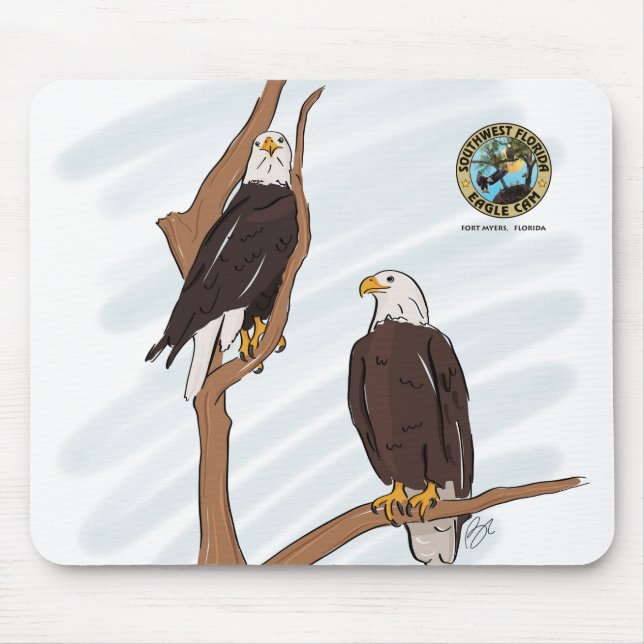 Eagle-Paar-Grafik Mousepad (Vorne)