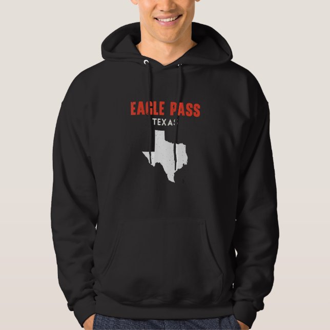 Eagle Pass Texas USA State America Travel Texan Hoodie (Vorderseite)