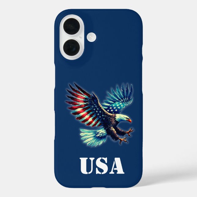 Eagle Patriotic Flag iPhone / iPad Gehäuse 16 Hülle (Rückseite)
