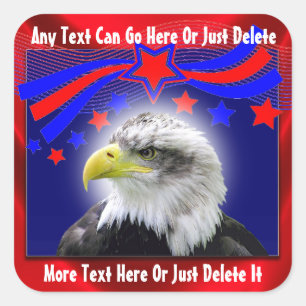 Eagle patriotique et autocollants d'étoiles