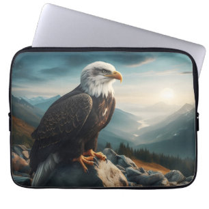 Eagle Perched on Rocky Terrain Laptopschutzhülle