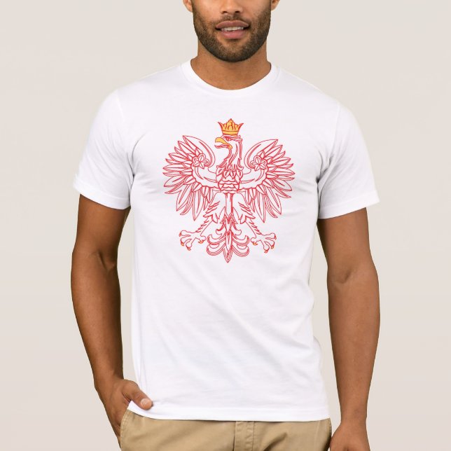 Eagle polonais décrit dans le T-shirt rouge (Devant)