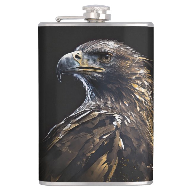 Eagle Portrait Art Collection Flachmann (Vorderseite)