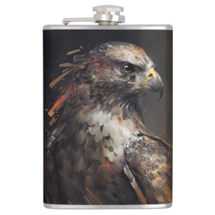 Eagle Portrait Art Collection Flachmann