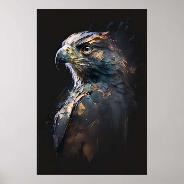 Eagle Portrait Art Collection Poster (Vorne)