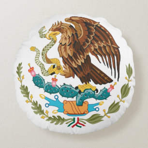 Eagle Poster Round Kissen