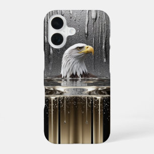 🦅Eagle Power Flow Triefendes Metall Luxus-Emblem iPhone 16 Hülle