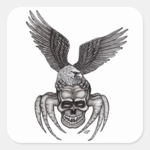 Eagle Quadratischer Aufkleber