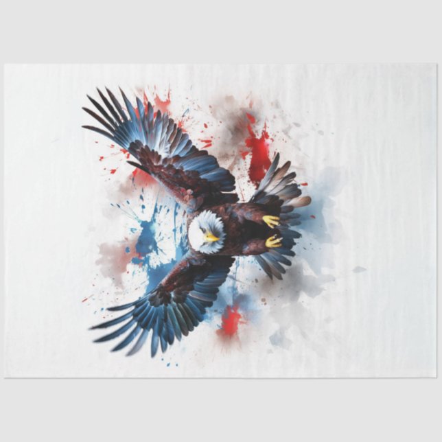 Eagle Red White Blue Decoupage Seidenpapier (Vorderseite)