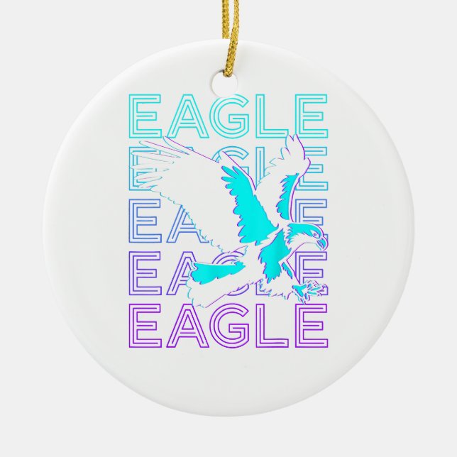 Eagle Retro Keramik Ornament (Vorne)