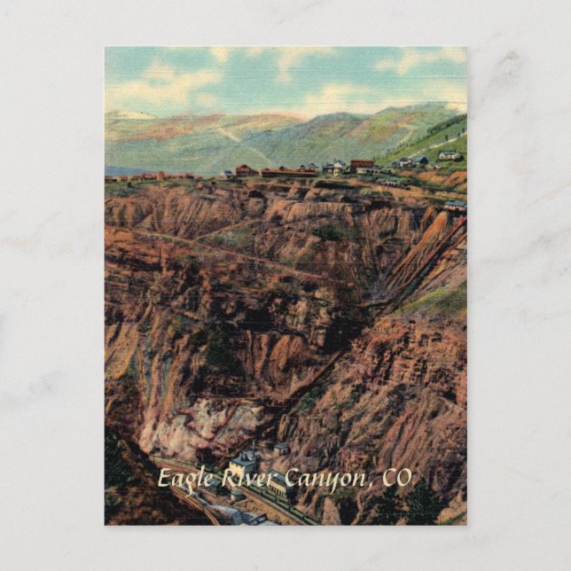 Eagle River Canyon Vintage Postkarte (Vorderseite)