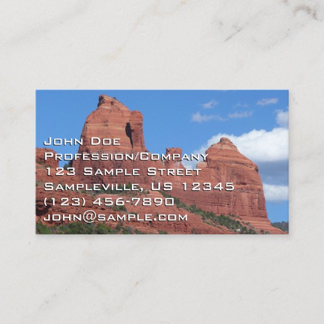 Eagle Rock I Sedona Arizona Reisefotografie Visitenkarte (Vorderseite)