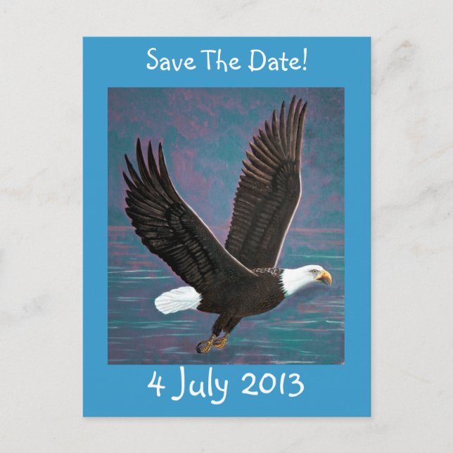 Eagle Save the Date Postcard Ankündigungspostkarte (Vorderseite)