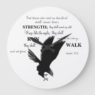 Eagle Scripture Clock Große Wanduhr