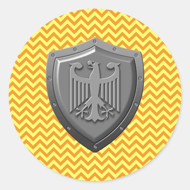 Eagle Shield Runder Aufkleber (Vorderseite)