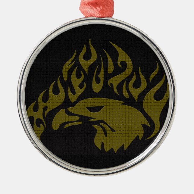 Eagle Silbernes Ornament (Vorne)