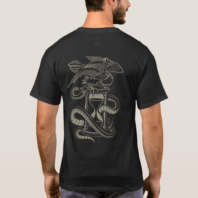 Eagle Snake Hourglass Tattoo T-Shirt (Rückseite)