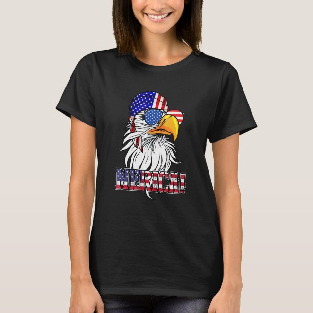Eagle Sonnenbrille Bandana Us American Flag 4. J T-Shirt (Vorderseite)
