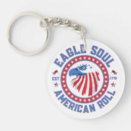 Eagle Soul Amerikanischer Roll 4. Juli-Feier Schlüsselanhänger