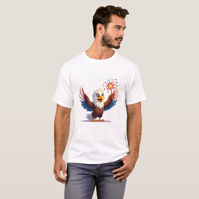 Eagle Sparkler 4th of July Shirt (Vorne ganz)