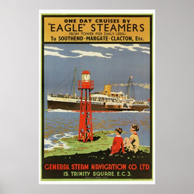 Eagle Steamers UK Vintage Poster 1935 (Vorne)