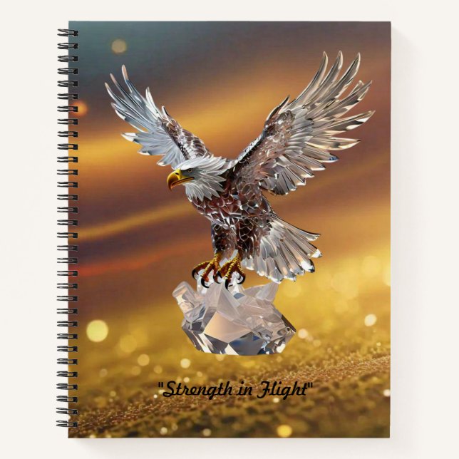 "Eagle Strength Crystal" Notizbuch (Vorderseite)