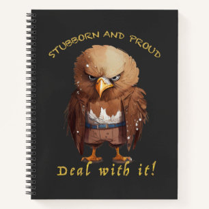 Eagle Stubborn kümmert sich um Niedliches, erstaun Notizbuch