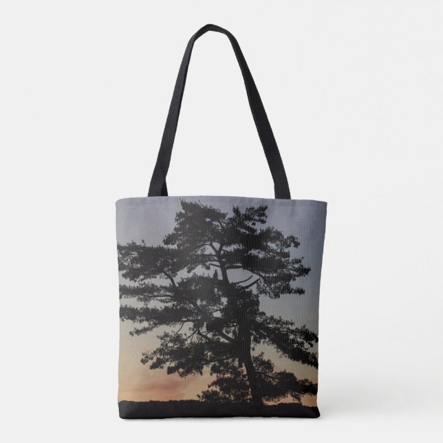 Eagle Sunset Tree Tasche (Rückseite)