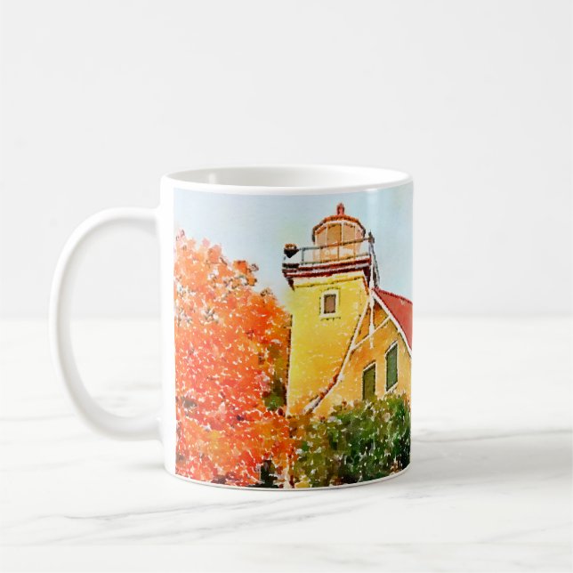 Eagle-Täuschungs-Leuchtturm, Door County, Kaffeetasse (Links)