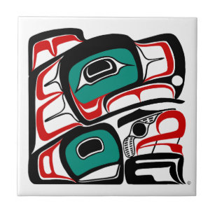 Eagle Tile - NW Coast Native American Style Fliese