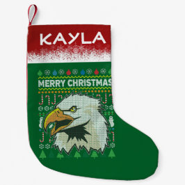 Eagle Ugly Christmas Sweater Wildlife Series Kleiner Weihnachtsstrumpf