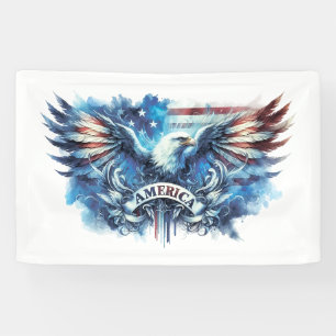 Eagle und USA flagge.Patriotic. Banner