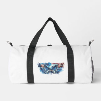 Eagle und USA flagge.Patriotic. Duffle Bag