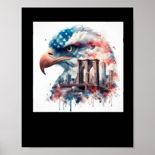 Eagle Usa Sticker Poster