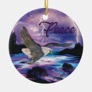 Eagle verbreitet Frieden Keramik Ornament