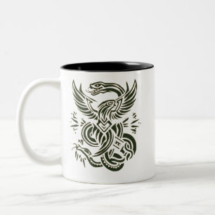"Eagle vs Snake Design Tasse" #Tasse Zweifarbige Tasse