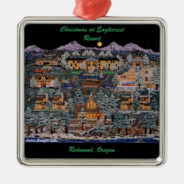 Eagle Wappen Resort Ornament Aus Metall (Vorne)