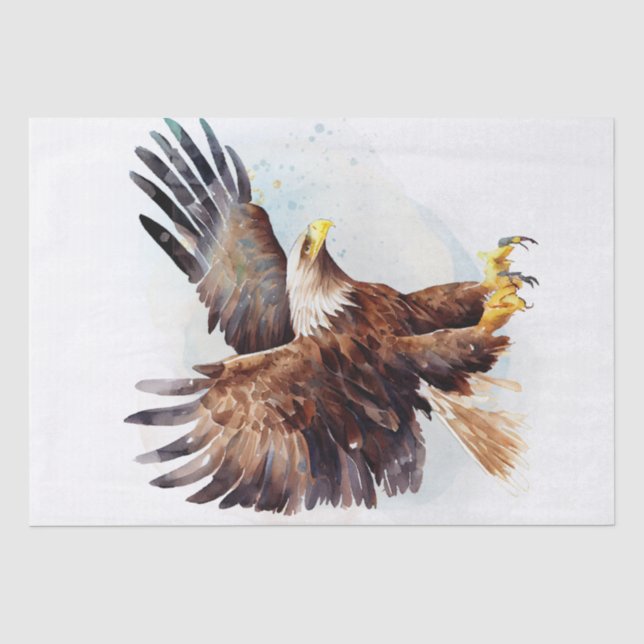 Eagle Watercolor Seidenpapier (Vorderseite)