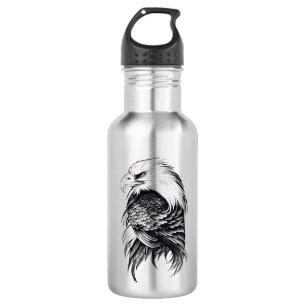 Eagle Wild Animal Nature Illustration Art Edelstahlflasche
