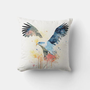 Eagle Wild Animal Nature Wasserfarben Malerei Kissen