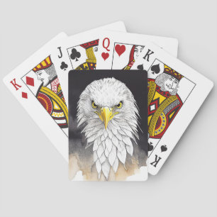 Eagle Wild Animal Nature Wasserfarben Malerei Spielkarten