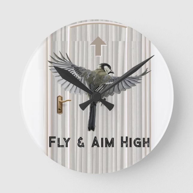 Eagle Wildlife Nature Clock Runde Wanduhr (Vorderseite)