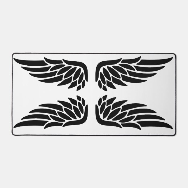 Eagle wing black&white theme desk mat (Recto)