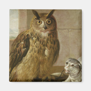 Eagleeule und -katze mit toten Ratten Magnet