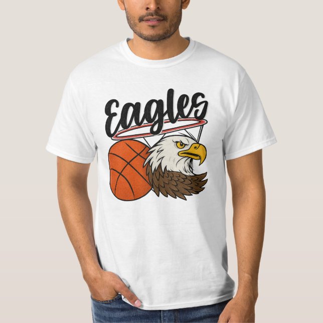 Eagles Basketball Mascot Design - Bold Sports tee (Vorderseite)
