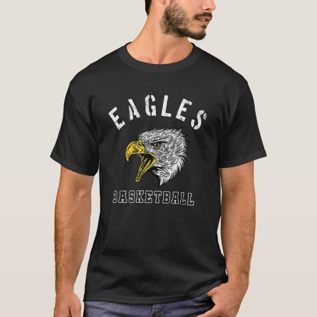 Eagles Basketball School Spirit Team Mascot Game N T-Shirt (Vorderseite)
