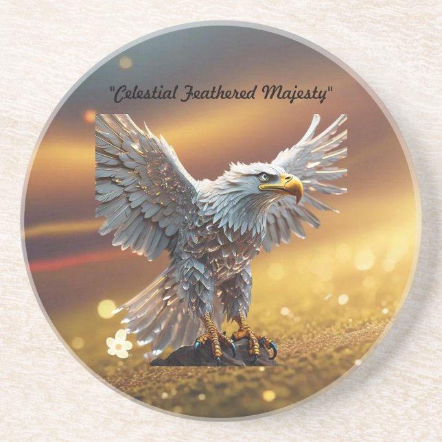 "Eagle's Celestial Crystal Glow" Getränkeuntersetzer (Vorne)