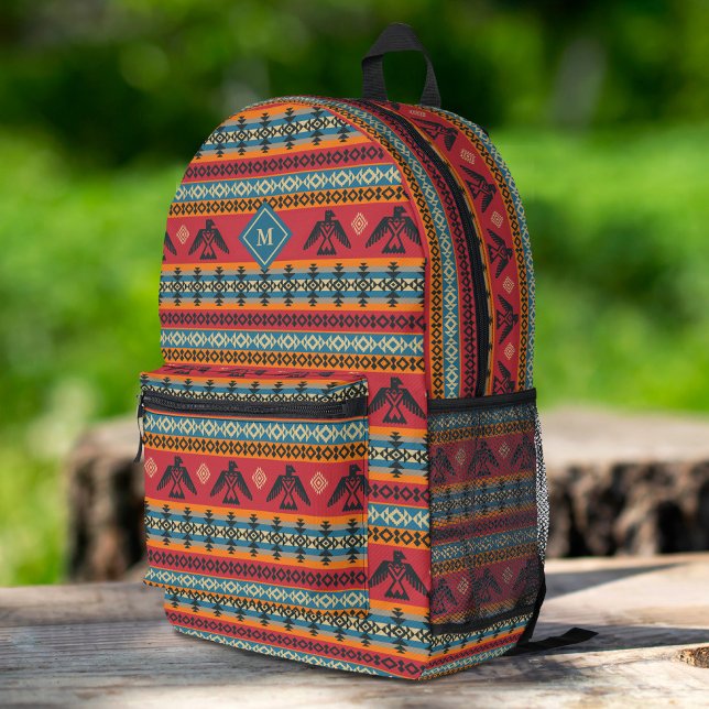 Eagles Ethnic Muster auf amerikanischem Stil Bedruckter Rucksack (Von Creator hochgeladen)
