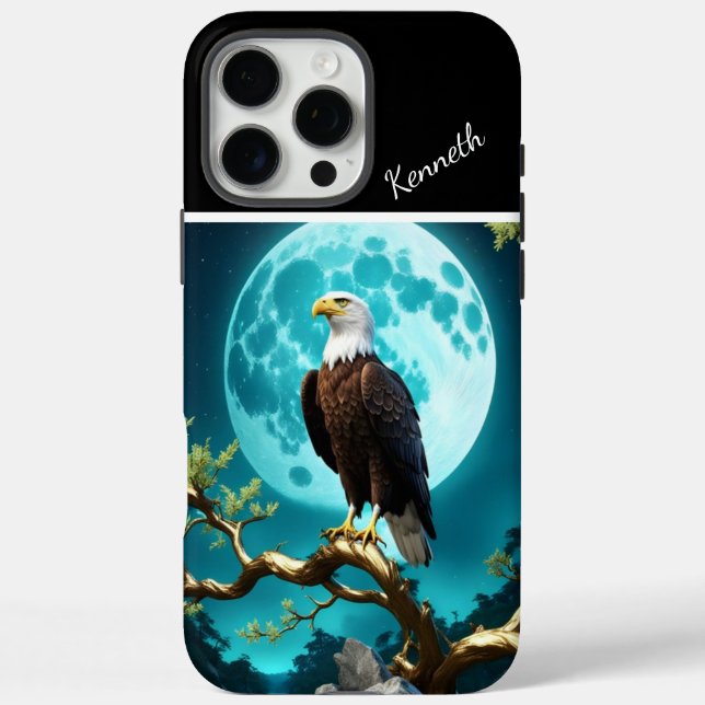 Eagle's Moonlit Vigil iPhone 16 Pro Max Hülle (Rückseite)